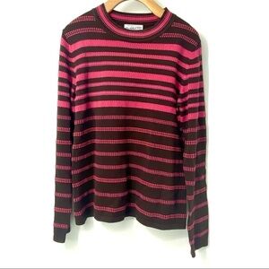 Pendleton striped mock neck cotton sweater S